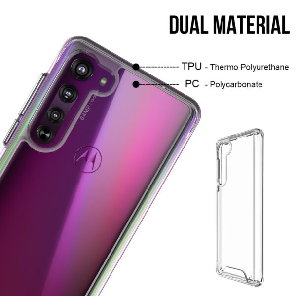 Motorola Moto Edge Serie Handyhülle Motorola Edge (2020) TPU Einfach Transparent #2412 – Bild 4